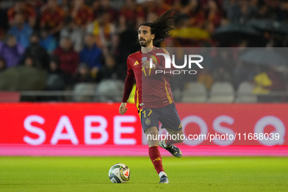 Marc Cucurella left-Back of Spain and Chelsea FC during the UEFA Nations League 2024/25 League A Group A4 match between Spain and Serbia at...