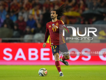 Marc Cucurella left-Back of Spain and Chelsea FC during the UEFA Nations League 2024/25 League A Group A4 match between Spain and Serbia at...