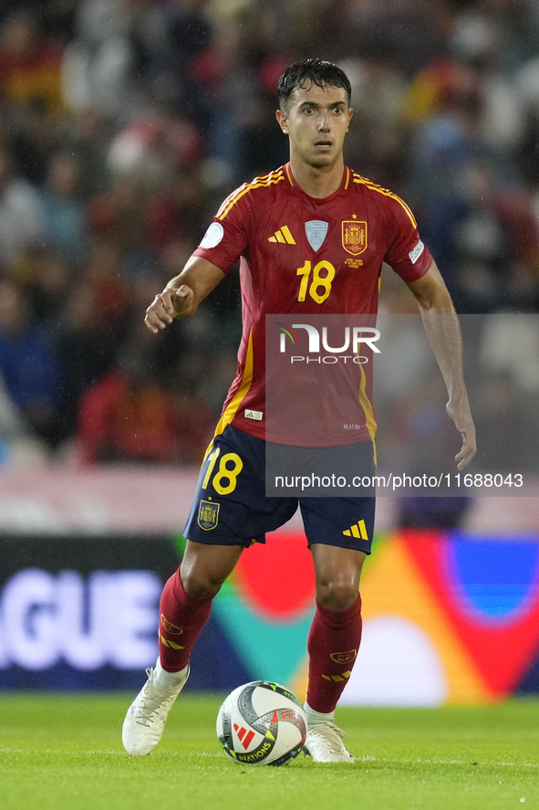 Martin Zubimendi defensive midfield of Spain and Real Sociedad during the UEFA Nations League 2024/25 League A Group A4 match between Spain...