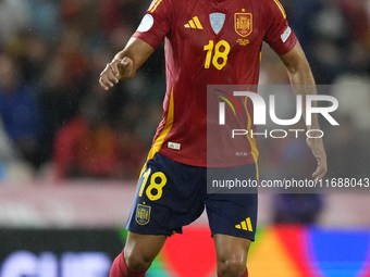 Martin Zubimendi defensive midfield of Spain and Real Sociedad during the UEFA Nations League 2024/25 League A Group A4 match between Spain...