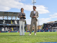 DAZN commentators during the Serie A match between Empoli FC and SSC Napoli in Empoli, Italy, on October 20, 2024, at the Carlo Castellani....