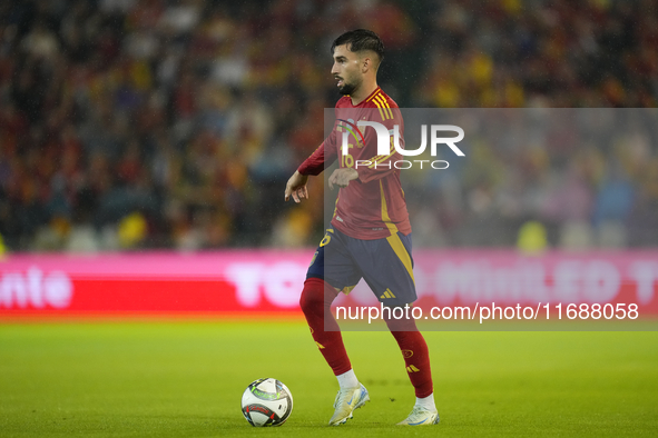 Alex Baena left winger of Spain and Villarreal CF during the UEFA Nations League 2024/25 League A Group A4 match between Spain and Serbia at...