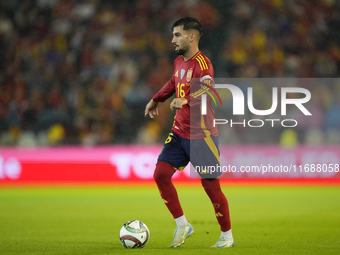 Alex Baena left winger of Spain and Villarreal CF during the UEFA Nations League 2024/25 League A Group A4 match between Spain and Serbia at...