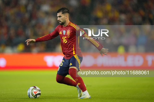 Alex Baena left winger of Spain and Villarreal CF during the UEFA Nations League 2024/25 League A Group A4 match between Spain and Serbia at...