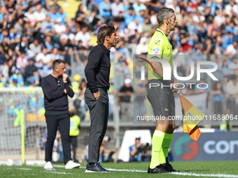 Antonio Conte during the Serie A match between Empoli FC and SSC Napoli in Empoli, Italy, on February 20, 2024, at the Carlo Castellani. (