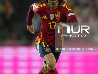 Marc Cucurella left-Back of Spain and Chelsea FC during the UEFA Nations League 2024/25 League A Group A4 match between Spain and Serbia at...