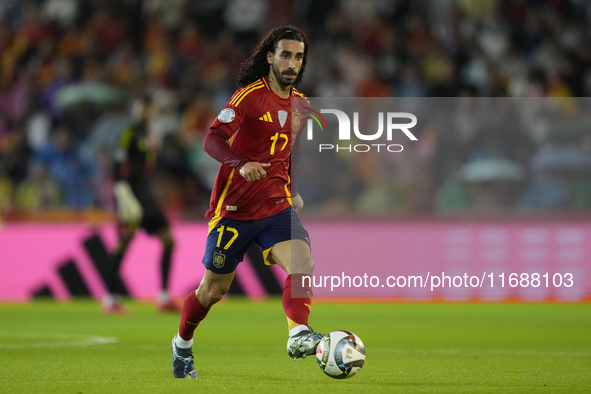 Marc Cucurella left-Back of Spain and Chelsea FC during the UEFA Nations League 2024/25 League A Group A4 match between Spain and Serbia at...