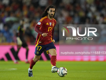 Marc Cucurella left-Back of Spain and Chelsea FC during the UEFA Nations League 2024/25 League A Group A4 match between Spain and Serbia at...