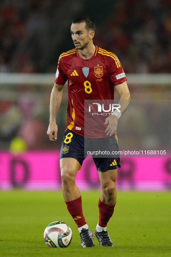 Fabian Ruiz of Spain and central midfield of Spain and Paris Saint-Germain during the UEFA Nations League 2024/25 League A Group A4 match be...