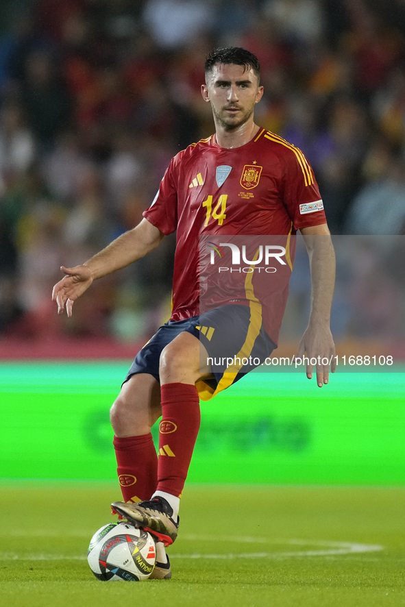 Aymeric Laporte centre-back of Spain and Al-Nassr FC during the UEFA Nations League 2024/25 League A Group A4 match between Spain and Serbia...