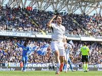 Khvicha Kvaratskhelia celebrates with teammates after scoring a goal during the Serie A match between Empoli FC and SSC Napoli in Empoli, It...