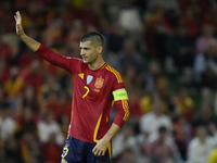 Alvaro Morata centre-forward of Spain and AC Milan during the UEFA Nations League 2024/25 League A Group A4 match between Spain and Serbia a...