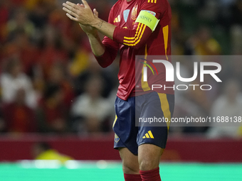 Alvaro Morata centre-forward of Spain and AC Milan during the UEFA Nations League 2024/25 League A Group A4 match between Spain and Serbia a...