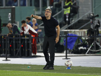 Ivan Juric coaches Roma during the Serie A soccer match between AS Roma and Inter FC at Stadio Olimpico in Rome, Italy, on October 20, 2024....