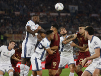 Inter's Marcus Thuram plays during the Serie A soccer match between AS Roma and Inter FC at Stadio Olimpico in Rome, Italy, on October 20, 2...