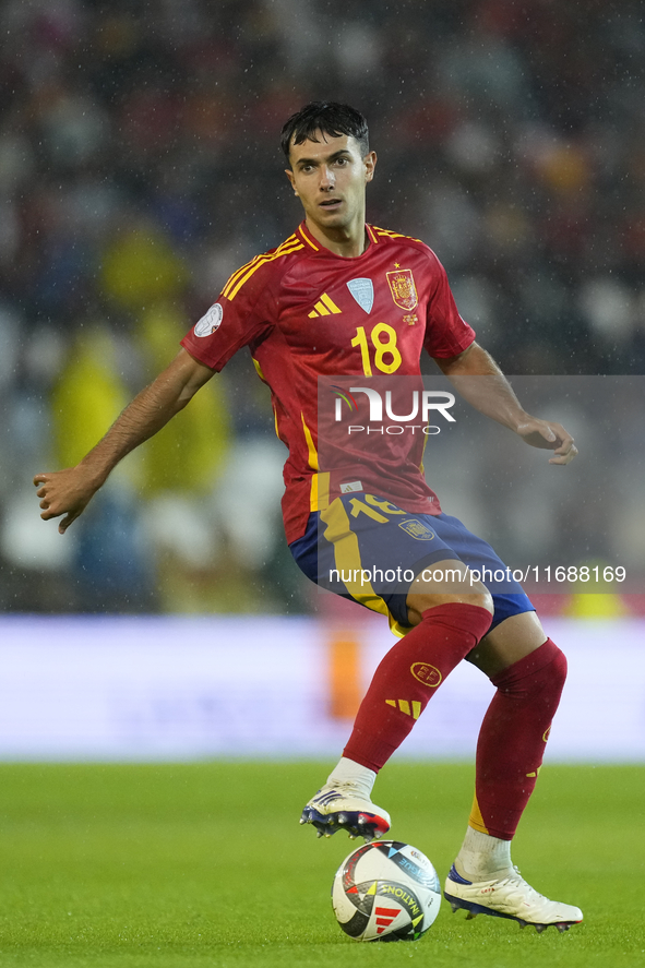 Martin Zubimendi defensive midfield of Spain and Real Sociedad during the UEFA Nations League 2024/25 League A Group A4 match between Spain...