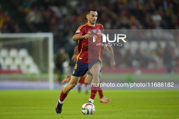 Fabian Ruiz of Spain and central midfield of Spain and Paris Saint-Germain during the UEFA Nations League 2024/25 League A Group A4 match be...