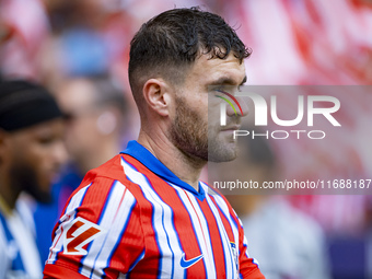 Javi Galan of Atletico de Madrid enters the field during the La Liga EA Sports 2024/25 football match between Atletico de Madrid and CD Lega...