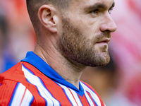 Javi Galan of Atletico de Madrid enters the field during the La Liga EA Sports 2024/25 football match between Atletico de Madrid and CD Lega...