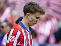 Pablo Barrios of Atletico de Madrid enters the field during the La Liga EA Sports 2024/25 football match between Atletico de Madrid and CD L...