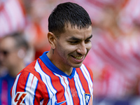 Angel Correa of Atletico de Madrid enters the field during the La Liga EA Sports 2024/25 football match between Atletico de Madrid and CD Le...