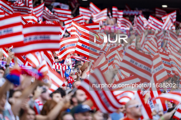 During the La Liga EA Sports 2024/25 football match between Atletico de Madrid and CD Leganes at Estadio Riyadh Air Metropolitano in Madrid,...