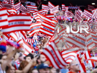 During the La Liga EA Sports 2024/25 football match between Atletico de Madrid and CD Leganes at Estadio Riyadh Air Metropolitano in Madrid,...