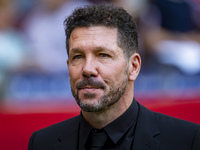 Diego Pablo Simeone, head coach of Atletico de Madrid, enters the field during the La Liga EA Sports 2024/25 football match between Atletico...