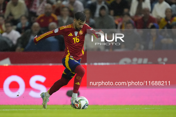 Alex Baena left winger of Spain and Villarreal CF during the UEFA Nations League 2024/25 League A Group A4 match between Spain and Serbia at...