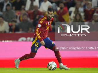 Alex Baena left winger of Spain and Villarreal CF during the UEFA Nations League 2024/25 League A Group A4 match between Spain and Serbia at...