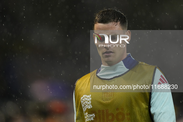 Sergio Gomez right winger of Spain and Real Sociedad during the warm-up before the UEFA Nations League 2024/25 League A Group A4 match betwe...