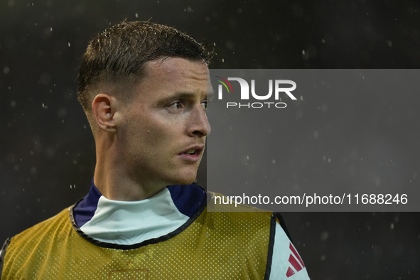 Sergio Gomez right winger of Spain and Real Sociedad during the warm-up before the UEFA Nations League 2024/25 League A Group A4 match betwe...