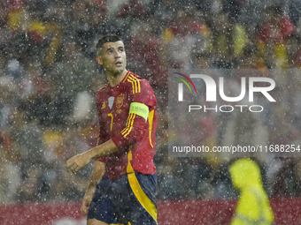 Alvaro Morata centre-forward of Spain and AC Milan during the UEFA Nations League 2024/25 League A Group A4 match between Spain and Serbia a...