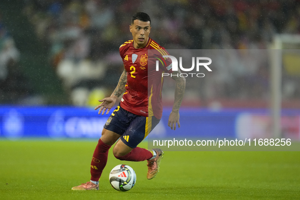 Pedro Porro right-back of Spain and Tottenham Hotspur during the UEFA Nations League 2024/25 League A Group A4 match between Spain and Serbi...