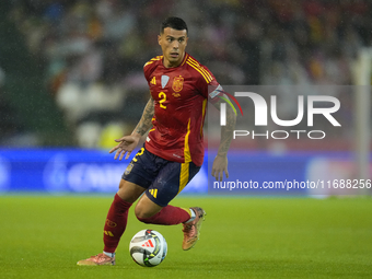 Pedro Porro right-back of Spain and Tottenham Hotspur during the UEFA Nations League 2024/25 League A Group A4 match between Spain and Serbi...