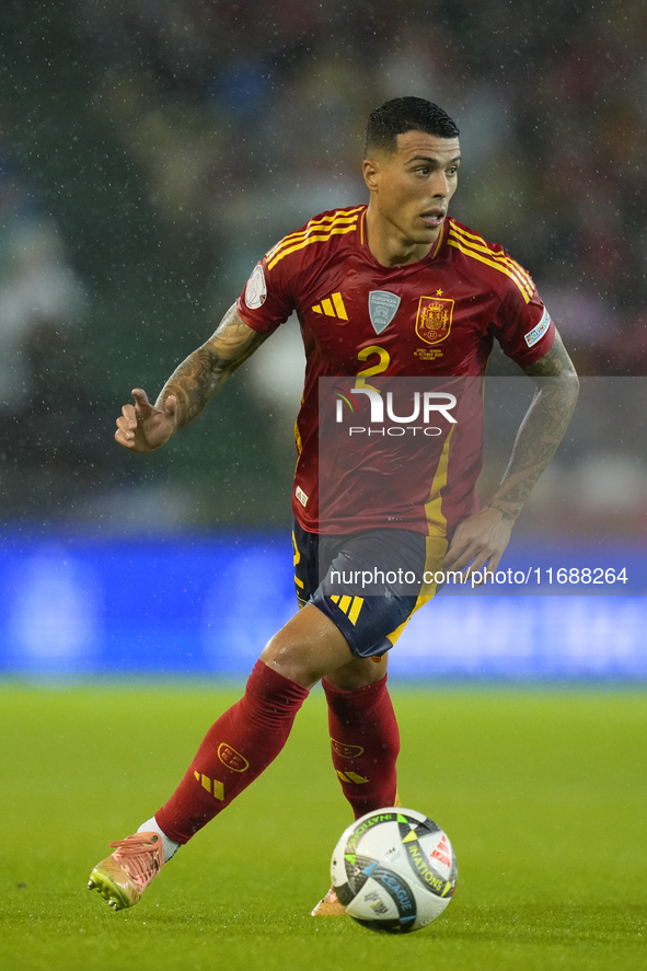 Pedro Porro right-back of Spain and Tottenham Hotspur during the UEFA Nations League 2024/25 League A Group A4 match between Spain and Serbi...