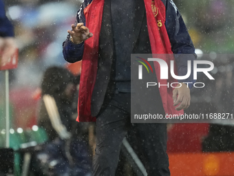 Luis de la Fuente head coach of Spain during the UEFA Nations League 2024/25 League A Group A4 match between Spain and Serbia at Estadio Nue...