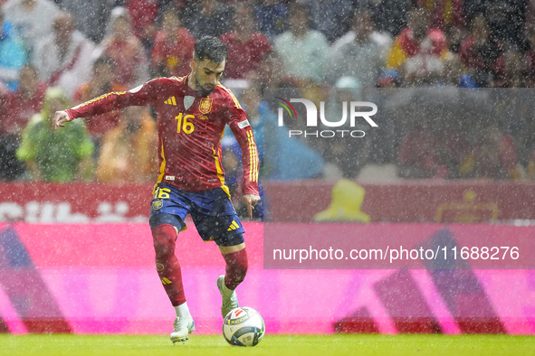 Alex Baena left winger of Spain and Villarreal CF during the UEFA Nations League 2024/25 League A Group A4 match between Spain and Serbia at...