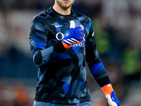 Josep Martinez of FC Internazionale gestures during the Serie A Enilive match between AS Roma and FC Internazionale at Stadio Olimpico on Oc...