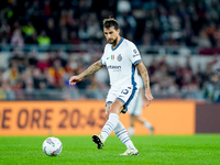 Francesco Acerbi of FC Internazionale during the Serie A Enilive match between AS Roma and FC Internazionale at Stadio Olimpico on October 2...