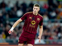 Artem Dovbyk of AS Roma during the Serie A Enilive match between AS Roma and FC Internazionale at Stadio Olimpico on October 20, 2024 in Rom...