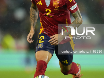 Pedro Porro right-back of Spain and Tottenham Hotspur during the UEFA Nations League 2024/25 League A Group A4 match between Spain and Serbi...