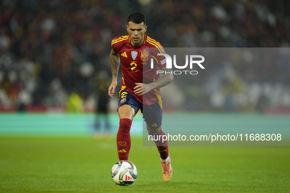 Pedro Porro right-back of Spain and Tottenham Hotspur during the UEFA Nations League 2024/25 League A Group A4 match between Spain and Serbi...