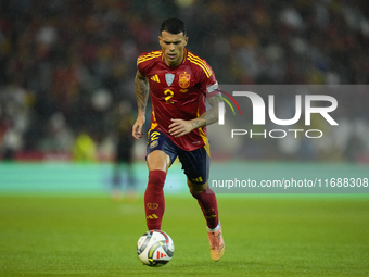 Pedro Porro right-back of Spain and Tottenham Hotspur during the UEFA Nations League 2024/25 League A Group A4 match between Spain and Serbi...