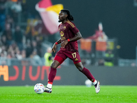 Manu Kone' of AS Roma during the Serie A Enilive match between AS Roma and FC Internazionale at Stadio Olimpico on October 20, 2024 in Rome,...