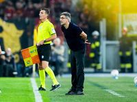 Ivan Juric head coach of AS Roma looks on during the Serie A Enilive match between AS Roma and FC Internazionale at Stadio Olimpico on Octob...