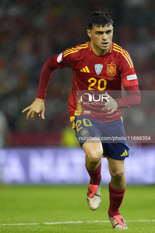 Pedri central midfield of Spain and FC Barcelona during the UEFA Nations League 2024/25 League A Group A4 match between Spain and Serbia at...