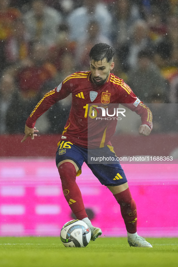 Alex Baena left winger of Spain and Villarreal CF during the UEFA Nations League 2024/25 League A Group A4 match between Spain and Serbia at...