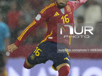 Alex Baena left winger of Spain and Villarreal CF shooting to goal during the UEFA Nations League 2024/25 League A Group A4 match between Sp...