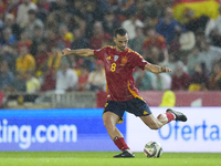 Fabian Ruiz of Spain and central midfield of Spain and Paris Saint-Germain does passed during the UEFA Nations League 2024/25 League A Group...